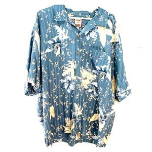 Tommy Bahama silk button up shirt floral men’s XL